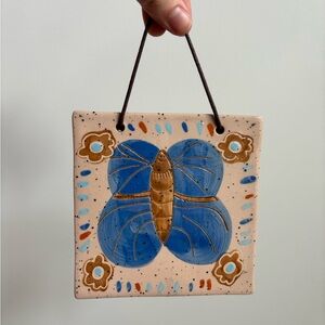 Urban Outfitters Ceramic Butterfly Wall Hanging